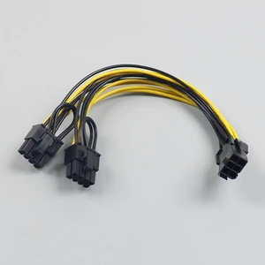 For PCI-E 6-pin To Dual (6-pin/8-pin) 6+2-pin Power Splitter Cable Graphics Card PCIE PCI Express 6Pin To Dual 8Pin Power Cable For PCI-E 6-pin To Dual (6-pin/8-pin) 6+2-pin Power Splitter Cable Graphics Card PCIE PCI Express 6Pin To Dual 8Pin Power Cable