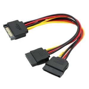 For Splitter Cable SATA Male To 2 Female Power Lead Connector Wire SATA Power Cable HDD Splitter SATA Adapter Cable Hard Disk Power For Splitter Cable SATA Male To 2 Female Power Lead Connector Wire SATA Power Cable HDD Splitter SATA Adapter Cable Hard Disk Power