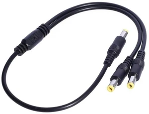 For DC Power 1 male to 2 Male Way Splitter Adapter Connector Plug Cable 5.5mm*2.5mm For CCTV Camera LED Strip Light Routers For DC Power 1 male to 2 Male Way Splitter Adapter Connector Plug Cable 5.5mm*2.5mm For CCTV Camera LED Strip Light Routers