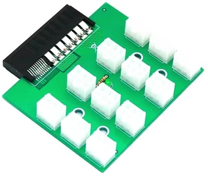 For 12 Ports 6Pin GPU PCI-E 800W 1400W 1600W PSU Breakout Board Converter With Led Light for HSTNS-PL62 HSTNS-PL41 DPS-1400CB A For 12 Ports 6Pin GPU PCI-E 800W 1400W 1600W PSU Breakout Board Converter With Led Light for HSTNS-PL62 HSTNS-PL41 DPS-1400CB A