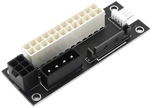 For Dual PSU Power Adapter ATX 24Pin to 4Pin/SATA/6Pin Power Supply Board Sync Extender Cable for Graphics Card Mining For Dual PSU Power Adapter ATX 24Pin to 4Pin/SATA/6Pin Power Supply Board Sync Extender Cable for Graphics Card Mining