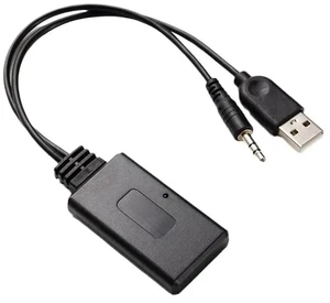 For Bluetooth 5.3 Car Adapter Wireless Audio Receiver with USB Charger and 3.5mm Aux Jack Hands-Free Calling Music Player for Car