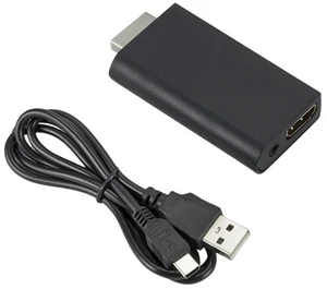 For To HDMI-compatibale Adapter Audio Video Converter with 3.5mm Audio Output with USB Cable Supports All Display Modes