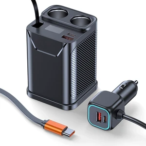For 7 in 1 Cigarette Lighter Adapter Cup Holder 261W Car Charger Adapter with PD45W Charge 24V/12V Cigarette Lighter LED Voltmeter For 7 in 1 Cigarette Lighter Adapter Cup Holder 261W Car Charger Adapter with PD45W Charge 24V/12V Cigarette Lighter LED Voltmeter