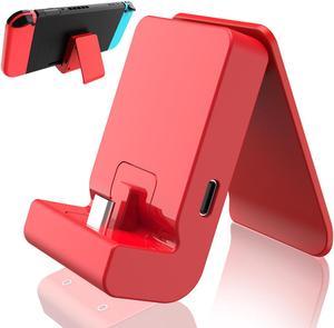 Switch Stand for NintendoCharging Dock for Nintendo Switch and Nintendo Switch LitePortable Switch Adjustable Charging Stand for Nintendo with USB Type C Charger PortRed