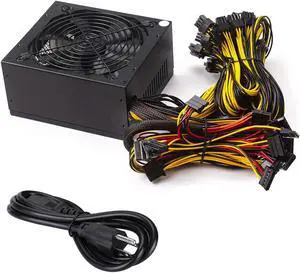 2000W ATX Mining Power Supply, 110-240V PSU Support 8 GPUs Mining Rig, High Efficiency and Stable PC Miner Power Supply, Suitable for BTC ETH ETC ZEC ZCASH DGB XMR Miner Multi-Currency Mining
