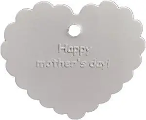 GazeKu 20 PCS Emboss Happy Mother's Day Craft Cards for Greeting Cards White