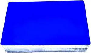 GazeKu 50 pcs Aluminum Metal Business Card Blanks for Laser Engraved Gift Cards(Blue,26 Ga./ 0.18"thickness)