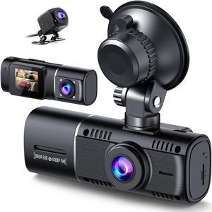 Vantrue E3G 2.5K 3 Channel WiFi Dash Cam, 1944P+1080P+1080P Front and