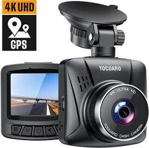4K Front Dash Cam, Car Camera for Cars with GPS, 2 inches LCD Screen Dash Camera 170° Wide Angle, WDR, Loop Recording, G-Sensor, Parking Monitor, White Balance, Travelapse