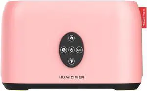 WEIHE 200ml fragrance diffuser, large-capacity essential oil diffuser, flame effect humidifier with no water automatic shutdown protection timer function, suitable for baby room plant office Pink
