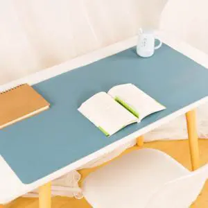 Factory direct selling desk pad mouse pad super large leather PU computer notebook children's desk advertising writing pad Light blue