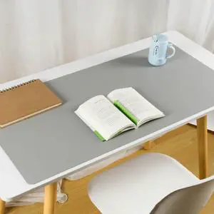 Factory direct selling desk pad mouse pad super large leather PU computer notebook children's desk advertising writing pad grey