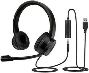 WEIHE Gaming Headset Active Noise Cancelling Work Headphones Premium Closed-Back Stereo Headphones