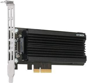 Icy Dock MB987M2P-1B | 1 x M.2 NVMe SSD to PCIe 3.0 x4 Adapter with Heat Sink & PCIe Bracket | EZConvert Ex Pro