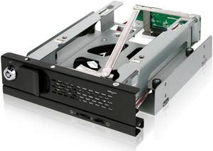 Icy Dock MB171SP-1B | Tray-less 3.5" SAS/SATA HDD Mobile Rack Enclosure for 5.25" Bay | TurboSwap