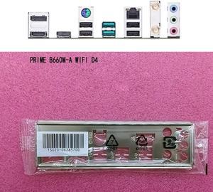 Original New For Asus PRIME B660M-A D4, PRIME B660M-A WIFI D4 I/O Shield Back Plate BackPlate BackPlates Blende Bracket with WIFI hole