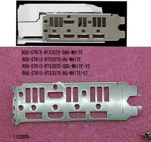 Original New For Asus ROG-STRIX-RTX3070-8G, RTX3070, RTX3060Ti Series I/O Shield Back Plate BackPlates Blende Bracket White