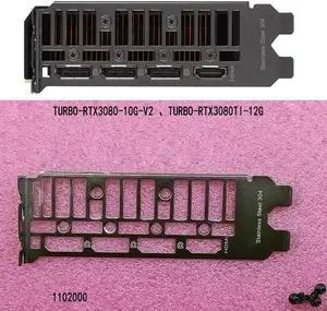 Original New For Asus TURBO-RTX3080-10G-V2, TURBO-RTX3080TI-12G I/O Shield Back Plate BackPlates Blende Bracket Original New For Asus TURBO-RTX3080-10G-V2, TURBO-RTX3080TI-12G I/O Shield Back Plate BackPlates Blende Bracket