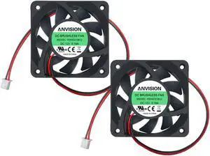 2-Pack 60mm x 15mm DC 12V Brushless Cooling Fan, Dual Ball Bearing