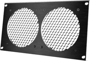 AC Infinity Ventilation Grille, for PC Computer AV Electronic Cabinets, Also mounts Two 120mm Fans
