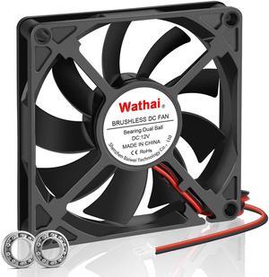 Wathai 80mm x 15mm 12V DC Coolng Fan 2 Pin Dual Ball High Performance Brushless Cooler Case Fans