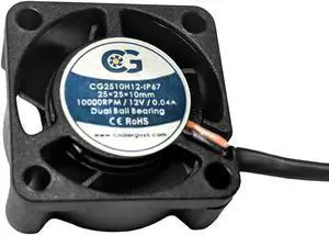 Coolerguys 12vDC Waterproof IP67 Fan (High Speed, 25x10mm)