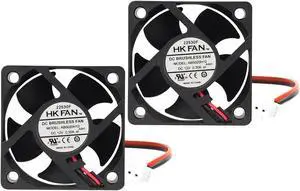 Security-01 50mm x 50mm x 20mm 5020 12V 0.30A Ball Bearing Brushless DC Cooling Fan 2pin AB5020H12 UL (Pack of 2)