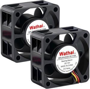 Wathai 40mm x 20mm 3pin Computer Case Fan 12V High Speed Replacement for DIY CPU Cooler, Routers, Switches, NAS,DVRs Cooling 2 Pack