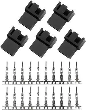 Maxmoral 5PCS PWM Plastic Shell Computer Case Cooling Fan Male Plug Interface 4-pin PC Fan Connector Kit