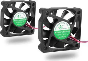 2 PCS 50mm 12V Cooling Fan, Icstation 0.08A 5010 5012 DC Silent Brushless Long Life Computer Fan for 3D Printer PC Computer Case Fan, 4200 RPM High 11.89 CFM