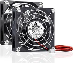 GDSTIME 70mm x 70mm x 15mm 12v Brushless DC Cooling Fan 2Pin 2-Pack