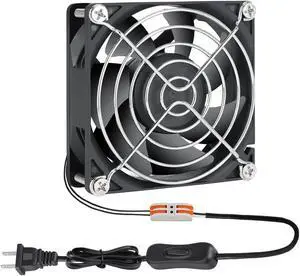 Muffin Fan 110v 120v 220v 3 inch Fan with AC Plug Electronic Cooling Fan 80mm x 25mm