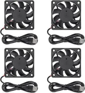 4pcs 6015 Fan 60x60x15mm DC 5V 60mmx15mm Brushless Fan Replacement Ball Bearing 60mm Fan for DIY PC Computer Case Cooling Fan - USB