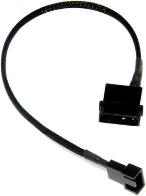 2 Pack 4-Pin (Actual 2-Pin) Molex to 3 Pin 12V PC Case Fan Power Adapter Cable, 3-Pin or 4-Pin (PWM Connector) to Molex Computer Case Fan Power Adapter Cable