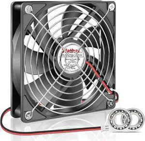 Wathai 120mm x 25mm 12V DC Brushless Cooling Fan Dual Ball High Speed 2Pin for Computer Case Cooler
