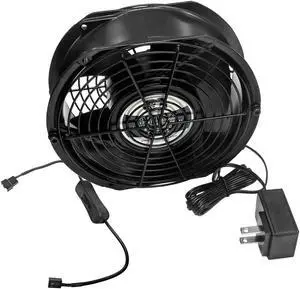 Coolerguys 7" (172mm x 152mm x 51mm) 12v Waterproof Fan with Power Supply