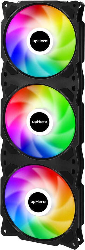 upHere PF360CF 360mm Quiet Edition High Airflow Colorful LED Computer Case Fan,Hydraulic Bearing,Cable Management and PWM Control Fan