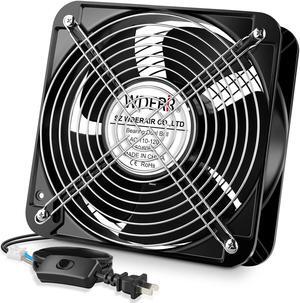 Axial Heavy Industrial Metal Fan AC 110V 120V 200mm x 60mm Dual Ball High CFM Powerful for DIY Cooling Ventilation Exhaust Projects
