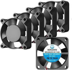 WINSINN 30mm Fan 12V, 3D Printer Micro 12 Volt Fans 3010 Dual Ball Bearing, Brushless Cooling 30mmx10mm 2PIN (Pack of 5Pcs)