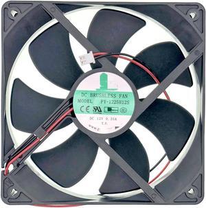 New Cooling Fan for PY-1225H12S 12025 DC12V 0.35A 12CM 2-wire/2-pin DC BRUSHLESS Ice Machine Fan