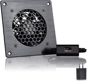 USB Cabinet 80MM Fan Quiet Cooling Fan System 4" with Speed Control, for Home Theater AV Cabinets