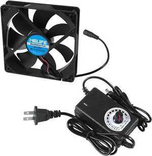 110V 220V 120mm x 25mm AC Powered Fan with Speed Controller 3V to 12V Adapter for Xbox DVR Playstation Receiver Cooling Component