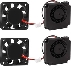 4PCS 3D Printer Brushless Cooling Fan 40x40x10mm DC24V Oil Bearing Blower Fan Turbo fan with 2 Pin Terminal for Hotend Extruder Heatsinks Makerbot MK7 MK8 CPU Chip Arduino Creality Ender 3 Ender 3 Pro
