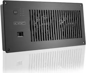 AC Infinity AIRPLATE P7, Quiet Cooling Cabinet Fan System with Power Outlets and USB Ports, Intelligent Thermal Triggering, for Home Theaters, Entertainment Centers, and AV Cabinets