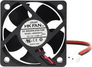 Security-01 50mm x 50mm x 20mm 5020 12V 0.30A Ball Bearing Brushless DC Cooling Fan 2pin AB5020H12 UL TUV