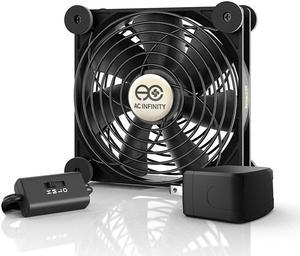 AC Infinity MULTIFAN S3-P, Quiet 120mm AC-Powered Fan with Speed Control, UL-Certified for Receiver DVR Playstation Xbox Component Cooling