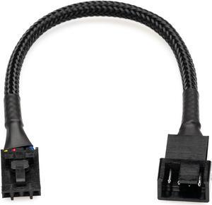 CRJ Latching 4-Pin Female PWM PC Fan Adapter Cable for Dell Motherboards