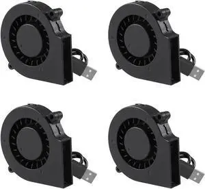 4PCS 75mm 5V USB Fan 75mm x 15mm Fan 5V USB DC Brushless Cooling Blower Fan for 3D Printer PC CPU Computer Case Fan Cooler