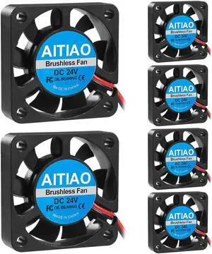 6Pcs 4010 Fan DC 24V Mini Brushless Cooling Fans 40x40x10mm 3D Printer Blower 40mm Oil Bearing Fans with 2 Pin Terminal for 3D Printer Hotend Extruder Heatsinks(4010 24V)